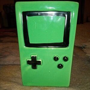Retro Style Handheld Game Console Gameboy Piggy Bank Green